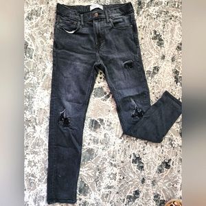 Boys Abercrombie ripped jeans in black